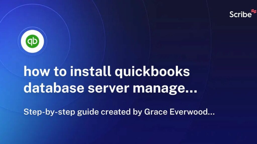 install quickbooks database server manager